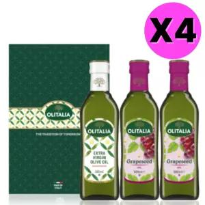 올리타리아 올리브유 1병 + 포도씨유 500ml 2병 X4set