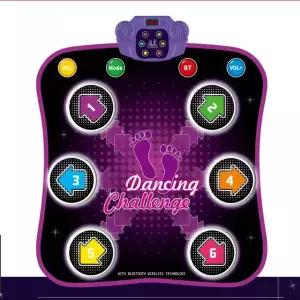 LDK 댄스 매트 장난감 전자 댄스 패드 라이트 업 6 버튼 무선 블루투스 음악 5 게임 모드 생일 선물