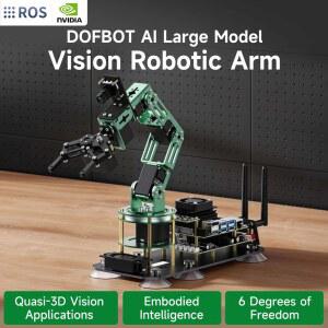 야붐 6DOF AI 대형 모델 비전 로봇 팔 ROS2 로봇 키트 인공지능, 제트슨 나노 4GB용 15KG 6KG 서보 포함