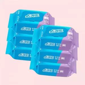 스카트 잘 닦이는 세정티슈 캡형 80매 x 6개 4443688