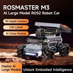 야붐 ROSMASTER M3 AI 대형 모델 ROS2 로봇 키트 SLAM 매핑 내비게이션 자율주행 JETSON 라즈베리 파이 RDK X5 보드