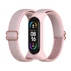 Xiaomi MI Band 7 6 5 4 3 탄성 교체 팔찌 스포츠 Mi 스마트 시계 Miband Pulsera 용 나일론 스트랩