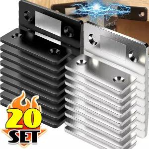 호환  자석 도어 캐치 무타공 접착식 캐비닛 자석 초슬림 찬장 도어 클로저 강력한 옷장 래치 가구 하드웨