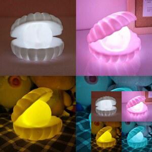 조개 무드등 조개무드등 감성 트리전구 취침 램프 프로젝션 1개 공간 화이트 조등