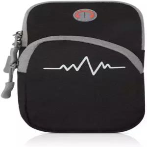 피트니스 러닝을 위한 조절 가능한 팔 스트랩이 있는 휴대폰 암밴드 운동용 블랙