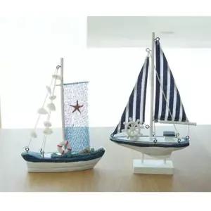 시원한 마린 돛단배 1P 선반 인테리어 장식 데코 소품