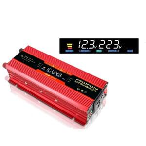 일반  사인파 인버터 12V24V ~ 220V 500W 1200W DC-AC 전압 변환기 자동차 휴대용 야외 충전기 어댑터