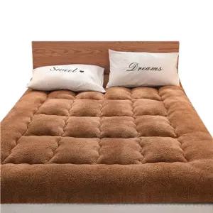 양털 극세사 토퍼 바닥 토퍼매트리스 패드 발열 자가 매트 겨울 두꺼운 이