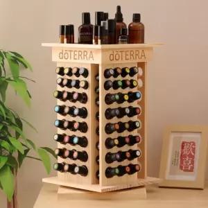 오일 원목 회전 보관함 오일병 홀더 케이스 수납 정리함 미니화장대