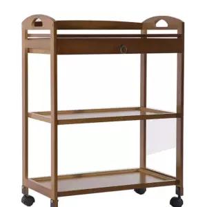 이동식 엔틱 웨건 나무 원목 선반 호텔 우드 카트 빈티지 미용실 왜건 베이