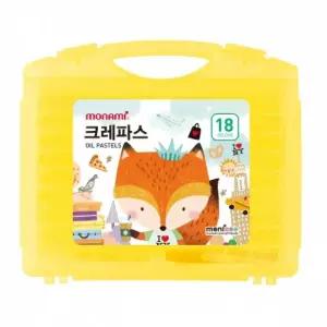 올드림 모나미 모니주 가방파스 크레파스 18색 중성 세트 신학기 준비물 이름표 견출지 세트