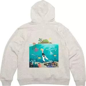 [RIZPICK]후드집업 뒷면 프린트티셔츠 제주여행 해녀체험