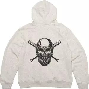 [RIZPICK]후드집업 뒷면 프린트티셔츠 야구방망이 해골