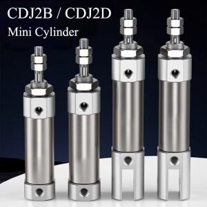 미니 소형 CDJ2B 타입 복동식 공압 에어 실린더 단일 로드 10mm 16mm 보어 20mm 25mm 30mm 스트로크