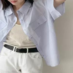 [제작] 마이넬 루즈핏 스트라이프 셔츠 87518 빅사이즈 여성의류