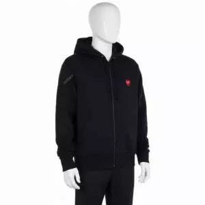 MUST IT_FW25 공용 레드하트 와펜 후드집업AX T172 051 BLACK