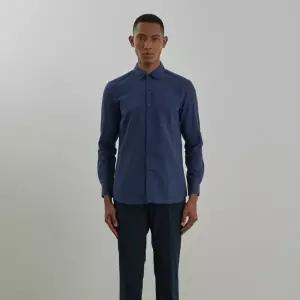 [롯데백화점]웰메이드 부산본점 단독가 린넨인디고 버튼다운 여름긴팔셔츠 MIVNL5M2371