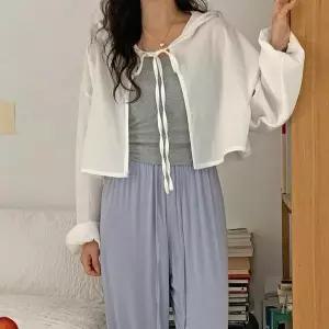 [하프클럽/다잇템]여자 썸머 마원단 아방 후디 레인 볼레로