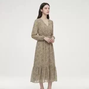 KARRA 모카플라워쉬폰원피스_A6M0126