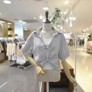 [대구백화점] [멜로디가든]밑단꼬임체크셔츠세트(M26M4B128)