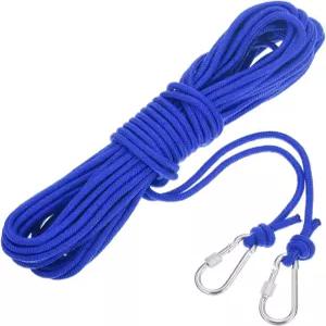 메카닉시 중공 땋은 폴로필렌 앵커 로프 후크 해양 수영장 구명보트 1/4인치 50피트 나일론 플로팅 라인