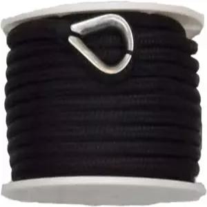 USR 로프 나일론 더블 브레이드 앵커 라인 3/8 x 100 블랙 보트 및 요트용