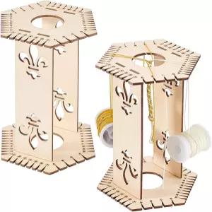 PH 팬더홀 2pcs 쿠미히모 마루다이 디스크 뜨개질 도구 나무 브레이드 42 슬롯 우정 팔찌용 키트 손 로프