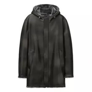 마에스트로 24FW 반값세일 차콜그레이 투톤 후디 양가죽 무스탕 MAJU4D733CG 914763