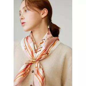 [백화점 정품] 닥스 ACC 25FW 핑크 DD체인 스카프 링 세트 DCSC3E702P2