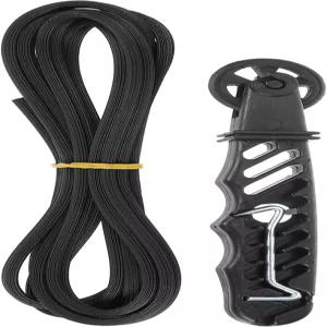 uxcell 스크린 수리 키트 0.18 x16.4피트 블랙 TPE 윈도우 리테이너 스플라인 도어 교체 및 설치용 롤러