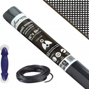 창문과 문을 위한 생고뱅 ADFORS 작은 방충망 수리 키트 36인치 x 84인치 DIY 보호 스플라인 도구와 함께