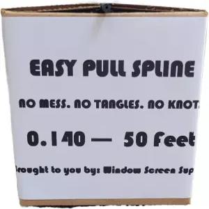 창문 스크린 스플라인 0.140인치 x 50인치 교체용 원형 검은색 리테이너 수리 쉬운 당김