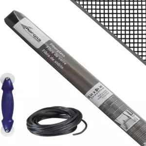 생고뱅 ADFORS 스크린 수리 키트 36인치 x 84인치 - 스플라인 및 도구 포함 DIY 창문 도어 메쉬 내구성