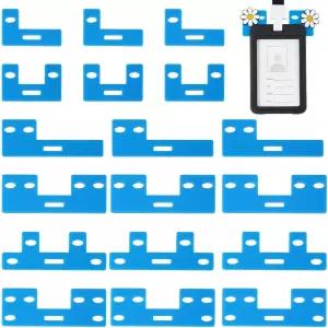 PH PandaHall 18pcs 6가지 스타일 배지 버디 토퍼 파란색 ID 핀 홀더 아크릴 카드 간호사 의사 직원 이름