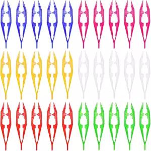 ZIQON 30PCS 플라스틱 핀셋 구슬 말린 꽃용 수제 포스프 공예용 DIY 장신구 만들기 프로젝트 30