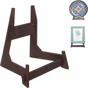 DMREFIT 플레이트 스탠드는 디스플레이 8인치 나무 홀더 프레임 책 그림 명판 장식 사진 및 플래터