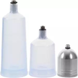 ULDGI 3Pcs 에어브러시 페인트 병 세트 빈 투명 유리 디스펜서 컵 교체용 도색 보관 내구성이 뛰어난 용기