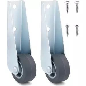 Deozu 2개 게이트 캐스터 휠 교체 고무 롤링 회전 정원용 미끄럼 방지 풀리 방향 펜스 테이블 소파 가구