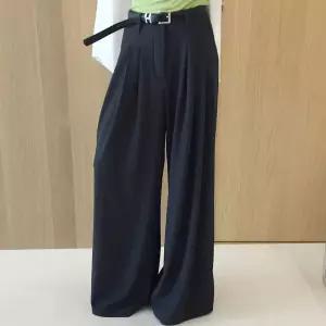 히얼 하이웨스트 쓰리핀턱 벨트세트 와이드 롱 슬랙스 팬츠 (4color)