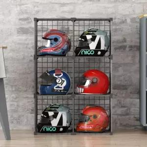 헬멧 선반 1단 조립식 포함 심플화이트 헬멧진열장 미사일선 수납장 풀리 진열장 다층 단일 Transparent 1 column 3