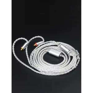 C타입 업그레이드 MMCX 오디오 MIC 변환젠더 어댑터 AUX TYPE NO silver QDC3.5