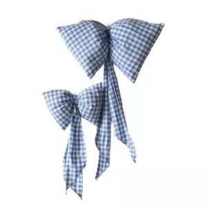 대왕리본 크리스마스 리본 대형 초대형 대왕 체크무늬 화이트 데코 가로20CM럭스미니리본 FJ51833C