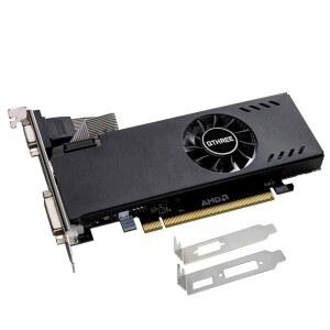 QTRE Radeon RX 550 4GB 로우 프로파일 그래픽 카드 GDDR5 128비트 VGA DVI HDMI PC 게임용 비디오 컴퓨터 GPU PCI Express X8 3.0 SFF HDCP DirectX 12