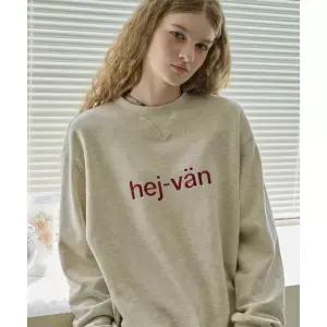 꼼파뇨 STUDIO HEJ VAN 자수 스웨트셔츠 오트밀