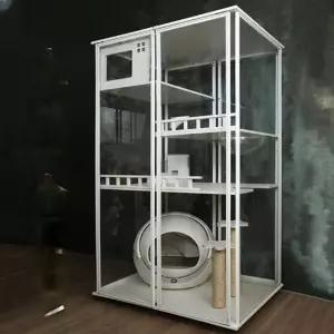 고양이 격리장 투명 대형 강아지 캣타워 놀이터 캣케이지