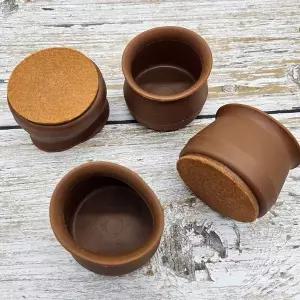 [하프클럽/알티피아]커버 갈색 원형 특대 실리콘의자발캡 1세트 4P