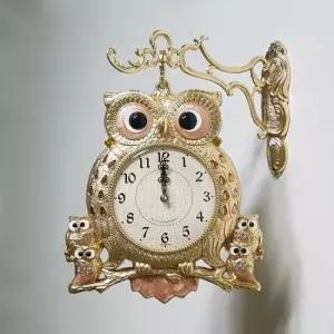 무소음 물방울 금도금 양면 벽시계