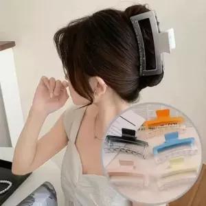 사각헤어집게핀 Ludia 빅사각 집게핀 반투명 투톤 대왕