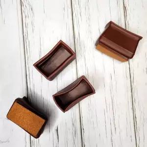 [하프클럽/알티피아]실리콘의자발캡 진갈색 중형 실리콘의자캡 직사각 형