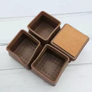 [하프클럽/알티피아]의자커버 갈색 실리콘의자발캡 특대 사각 1세트 4P